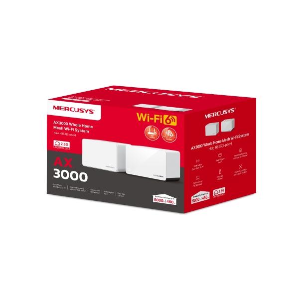 Безжична Wi-Fi 6 Mesh система Mercusys Halo H85X(3-pack) AX3000