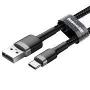 Кабел Baseus Cafule USB-A към USB Type-C, 3A, 0.5м, черен CATKLF-AG1