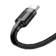 Кабел Baseus Cafule USB-A към USB Type-C, 3A, 0.5м, черен CATKLF-AG1