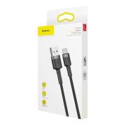 Кабел Baseus Cafule USB-A към USB Type-C, 3A, 0.5м, черен CATKLF-AG1