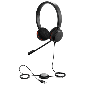Слушалки Jabra Evolve 20 MS стерео с микрофон USB 4999-823-109