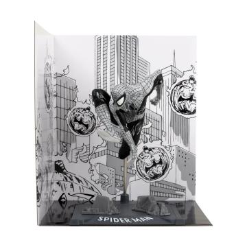 Фигурка FMarvel Spider-Man (Line Art) 1:10th Scale Collectible with Scene (Spider-Man #6) Gold Label