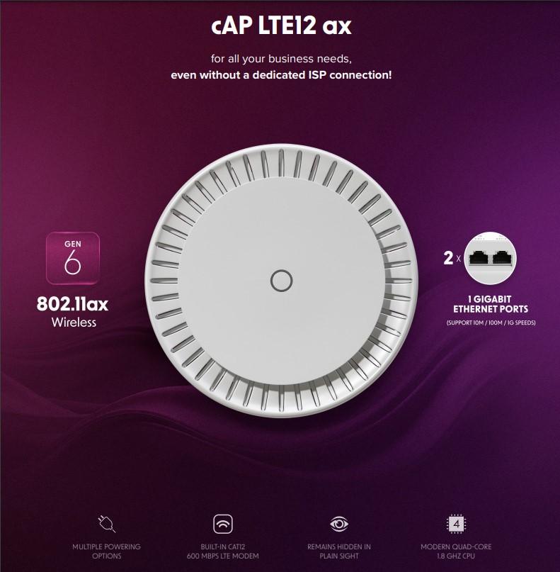 Точка за достъп MikroTik cAP LTE12 ax cAPGi-5HaxD2HaxD&EG12-EA