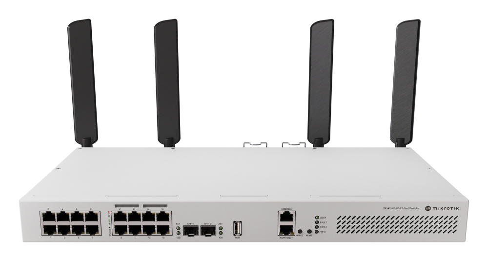 18-портов комутатор MikroTik CRS418-8P-8G-2S+5axQ2axQ-RM