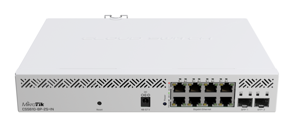 Комутатор Mikrotik CSS610-8P-2S+IN