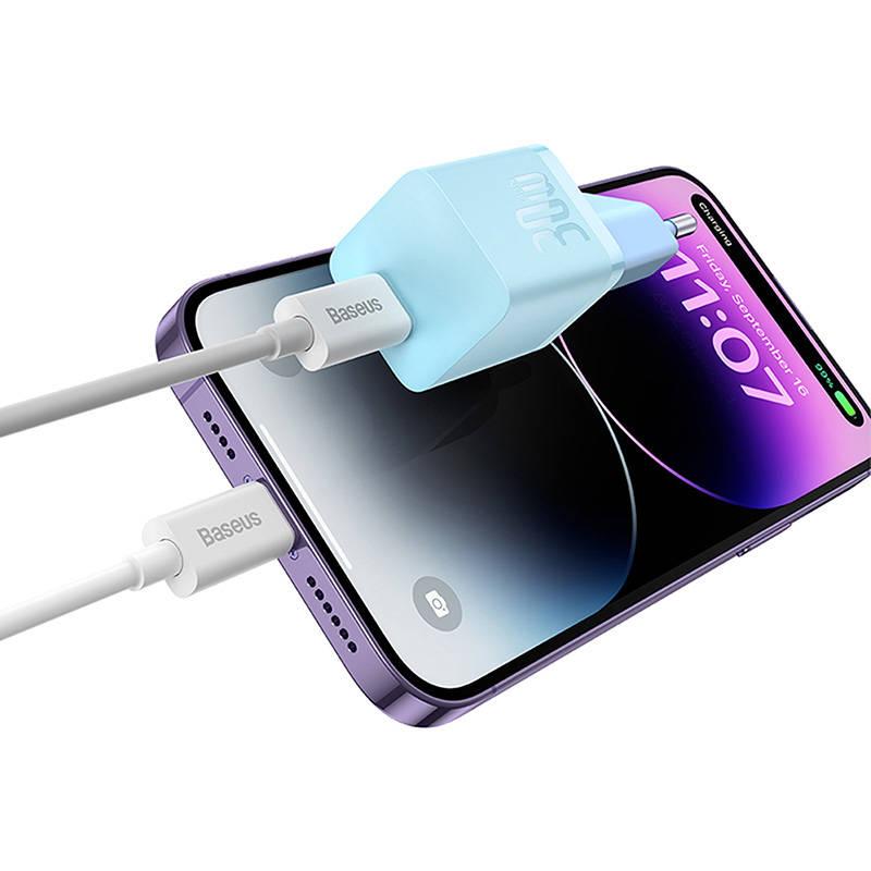 Универсално мини зарядно Baseus GaN5 бързо зареждане 30W CCGN070603 - синьо