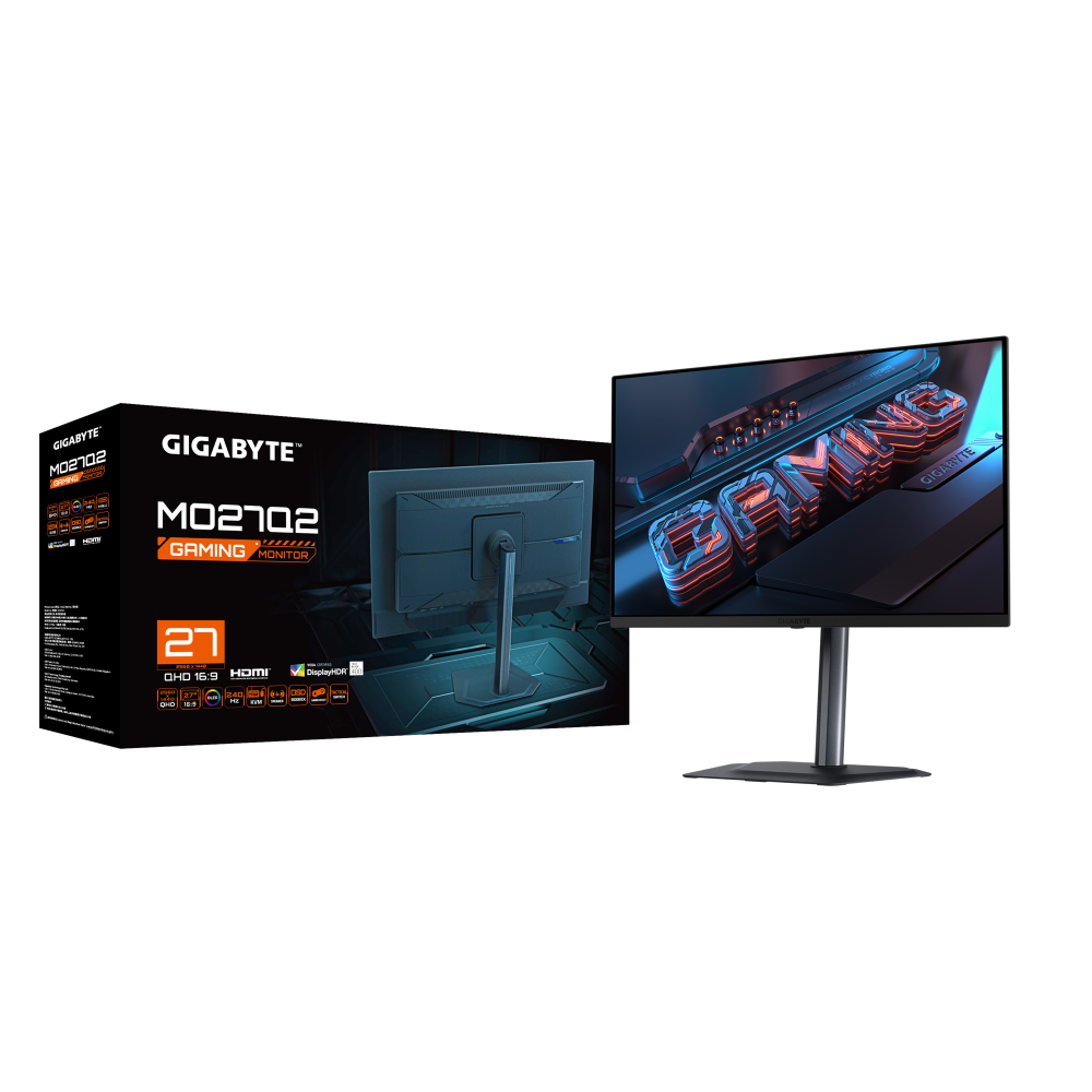 Геймърски монитор GIGABYTE MO27Q2 - 27" QD-OLED, 2K QHD, 240Hz, 0.03ms