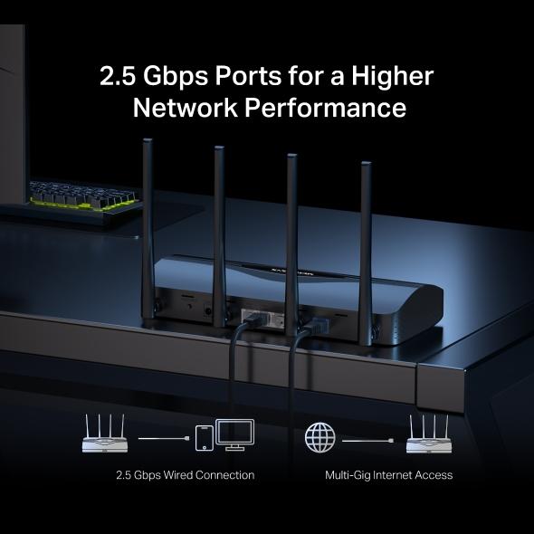 2-лентов Wi-Fi 7 рутер Mercusys MR27BE BE3600