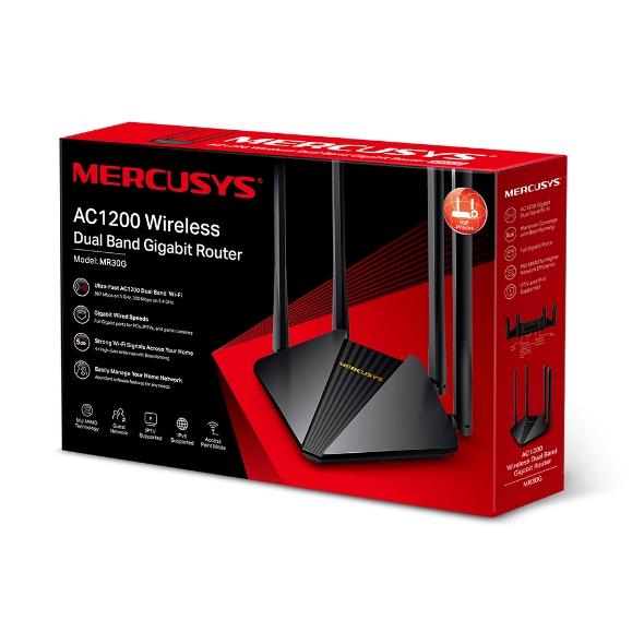 Безжичен 2-лентов Gigabit рутер Mercusys MR30G AC1200