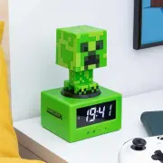 Часовник с аларма Paladone: Minecraft - Creeper Icon Alarm Clock, PP11369MCFV3