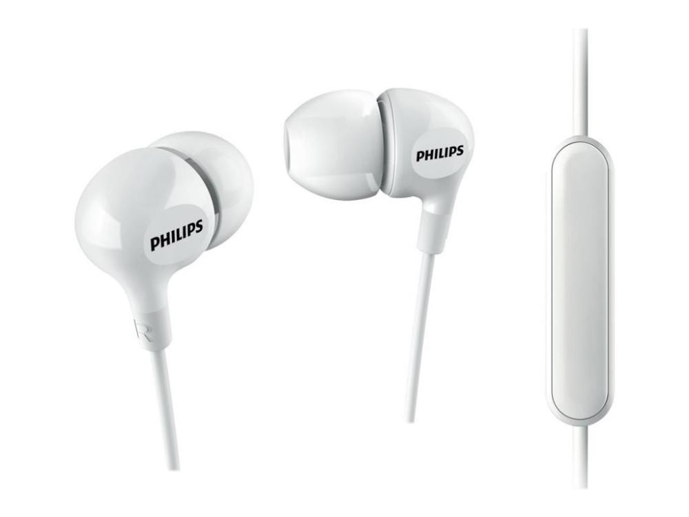 PHILIPS In-ear headphones with mic 8.6mm drivers white