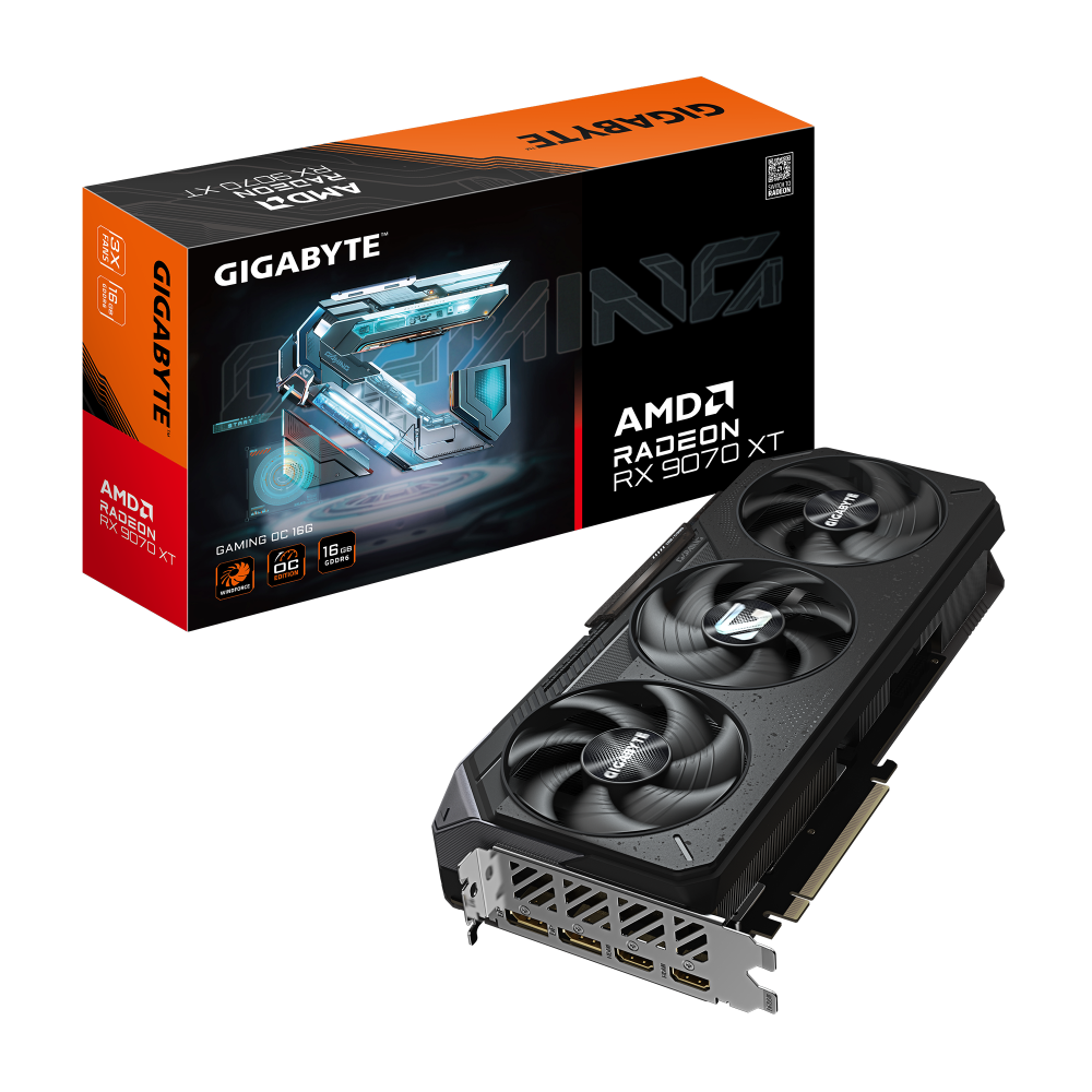 Видео карта GIGABYTE RADEON RX 9070 XT GAMING OC 16GB GDDR6