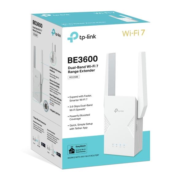 Удължител на обхват TP-Link RE225BE BE3600 Dual-Band Wi-Fi 7
