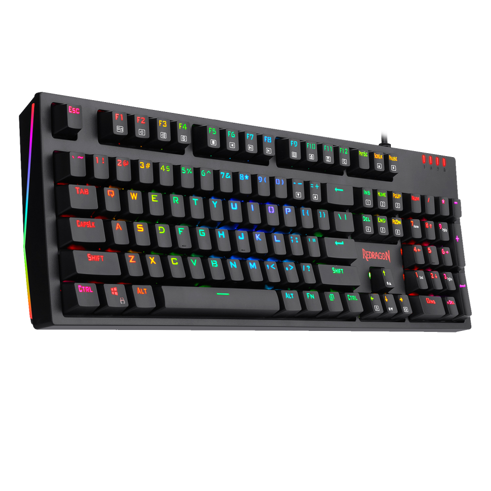 Клавиатура Redragon Amsa Pro K592RGB-PRO-BK механична геймърска RGB blue switch