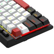 RGB  Bluetooth безжична клавиатура Redragon Magic-Wand Mini PRO бели/черни/червени клавиши и Red Switch, механична - черна