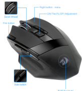 Геймърска безжична USB мишка RGB  Redragon Sniper Pro M801P-RGB