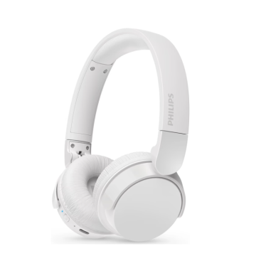 PHILIPS Wireless On Ear Headphone with mic 32mm drivers/closed-back white