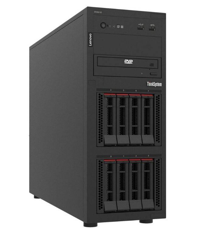 LENOVO ThinkSystem ST250 V3 Intel Xeon E-2436 6C 2.9GHz 65W 1x32GB DDR5 ECC UDIMM 8x2.5inch HS 5350-8i 2x1GbE 800W HS PSU XCC Plat