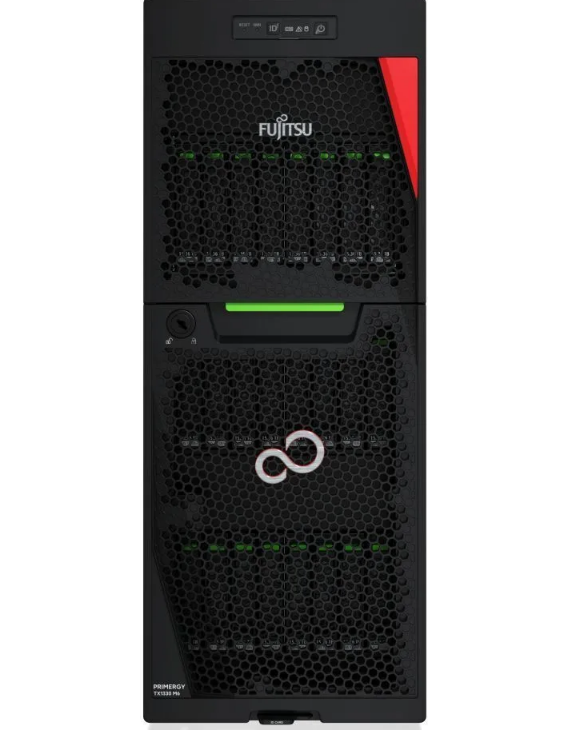 FUJITSU PRIMERGY TX1330 M6 Intel Xeon 6333P 6C/12T 3.1GHz 32GB DDR5 4xLFF 2xRPS 500W 2x1Gbps eLCM 1y OS