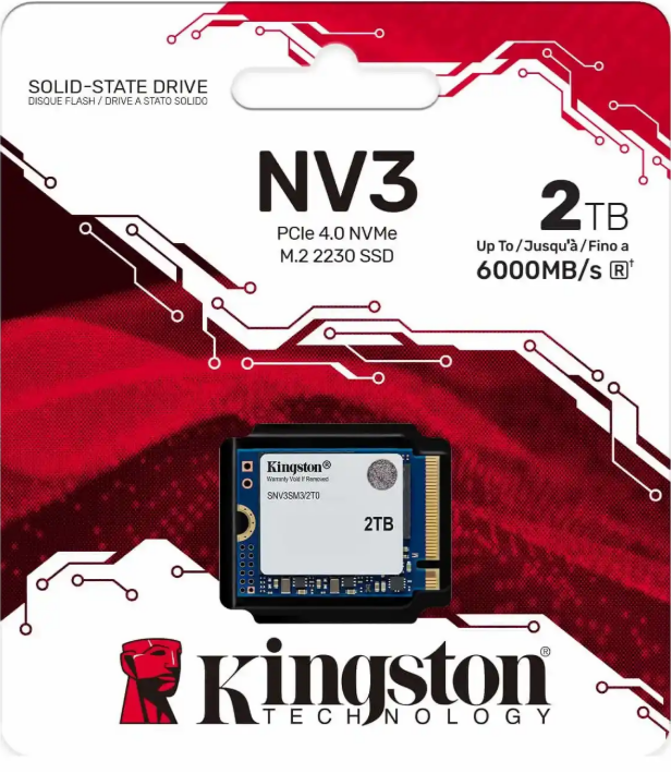 KINGSTON 2000GB NV3 M.2 2230 PCIe 4.0 NVMe SSD