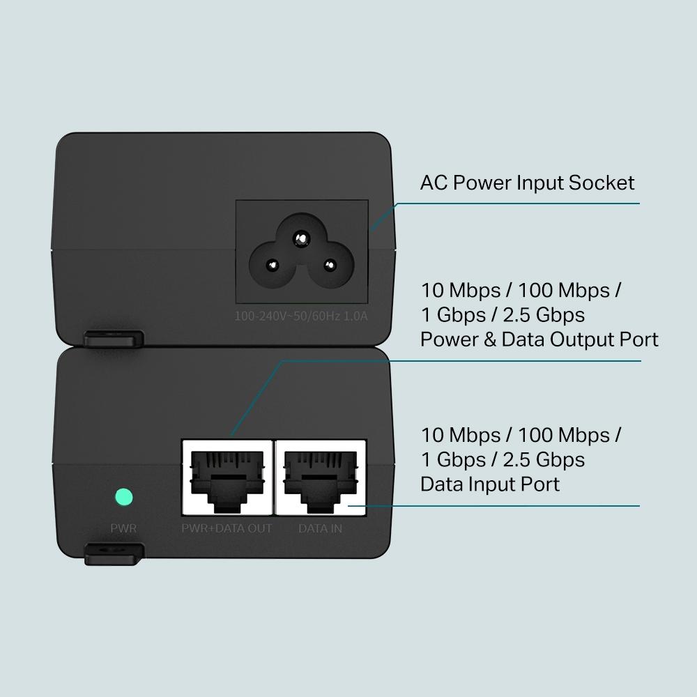 PoE+ инжектор TP-Link TL-POE260S 2.5G