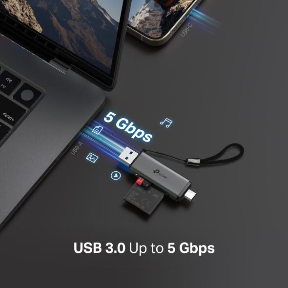 Четец на карти USB 3.0 Type-C & A към SD и microSD 3.0 TP-Link UA430D