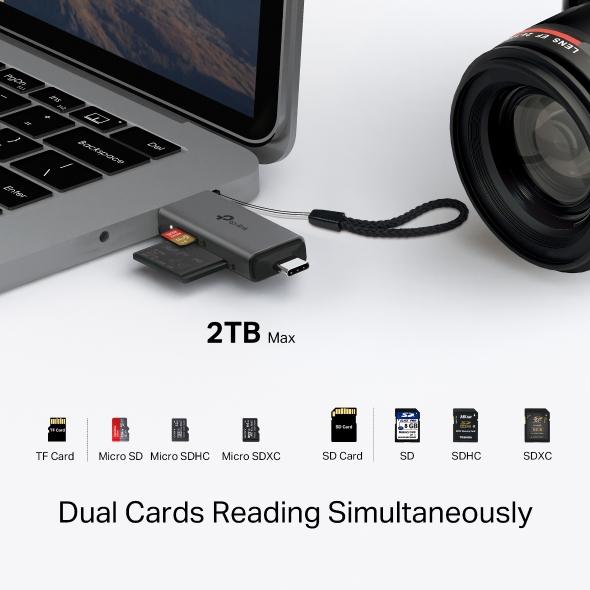Четец на карти USB 3.0 Type-C & A към SD и microSD 3.0 TP-Link UA430D
