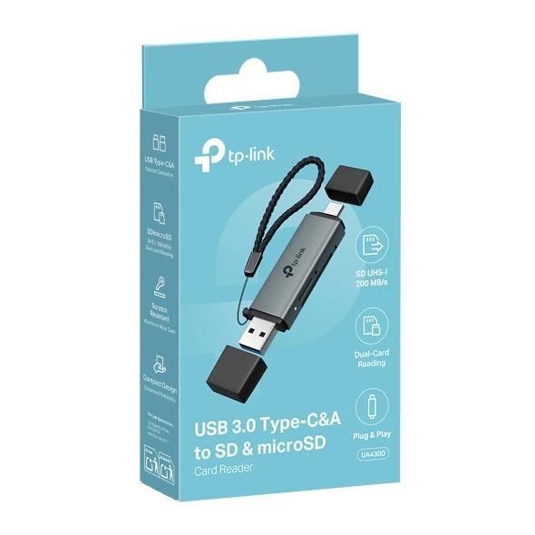 Четец на карти USB 3.0 Type-C & A към SD и microSD 3.0 TP-Link UA430D