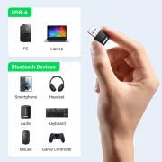 USB адаптер Ugreen adapter CM390 Bluetooth 5.0 USB 20м - черен