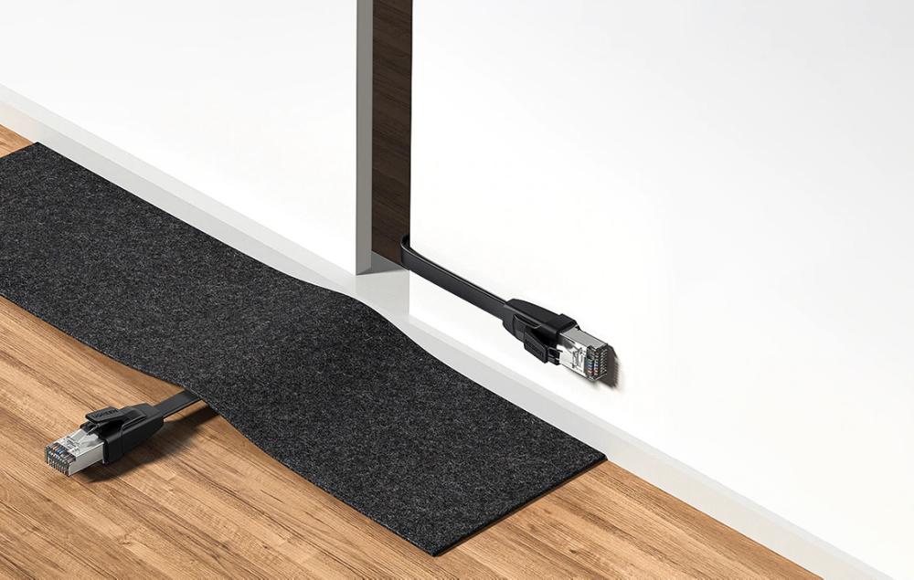 Мрежов кабел Ugreen NW134 70672 Cat 8 U/FTP плосък RJ45 Pure Copper 2м - черен