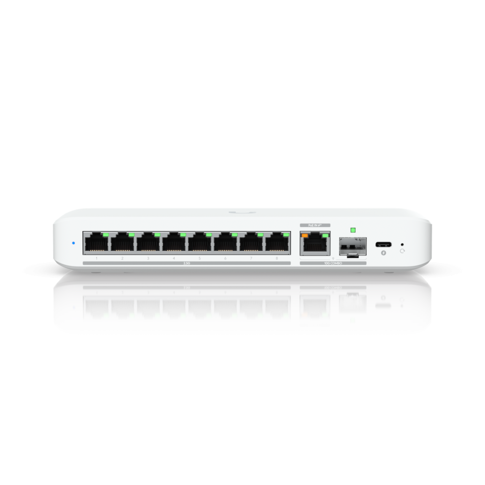 8-портов Gigabit комутатор Ubiquiti UniFi Switch Flex 8 2.5G USW-FLEX-2.5G-8
