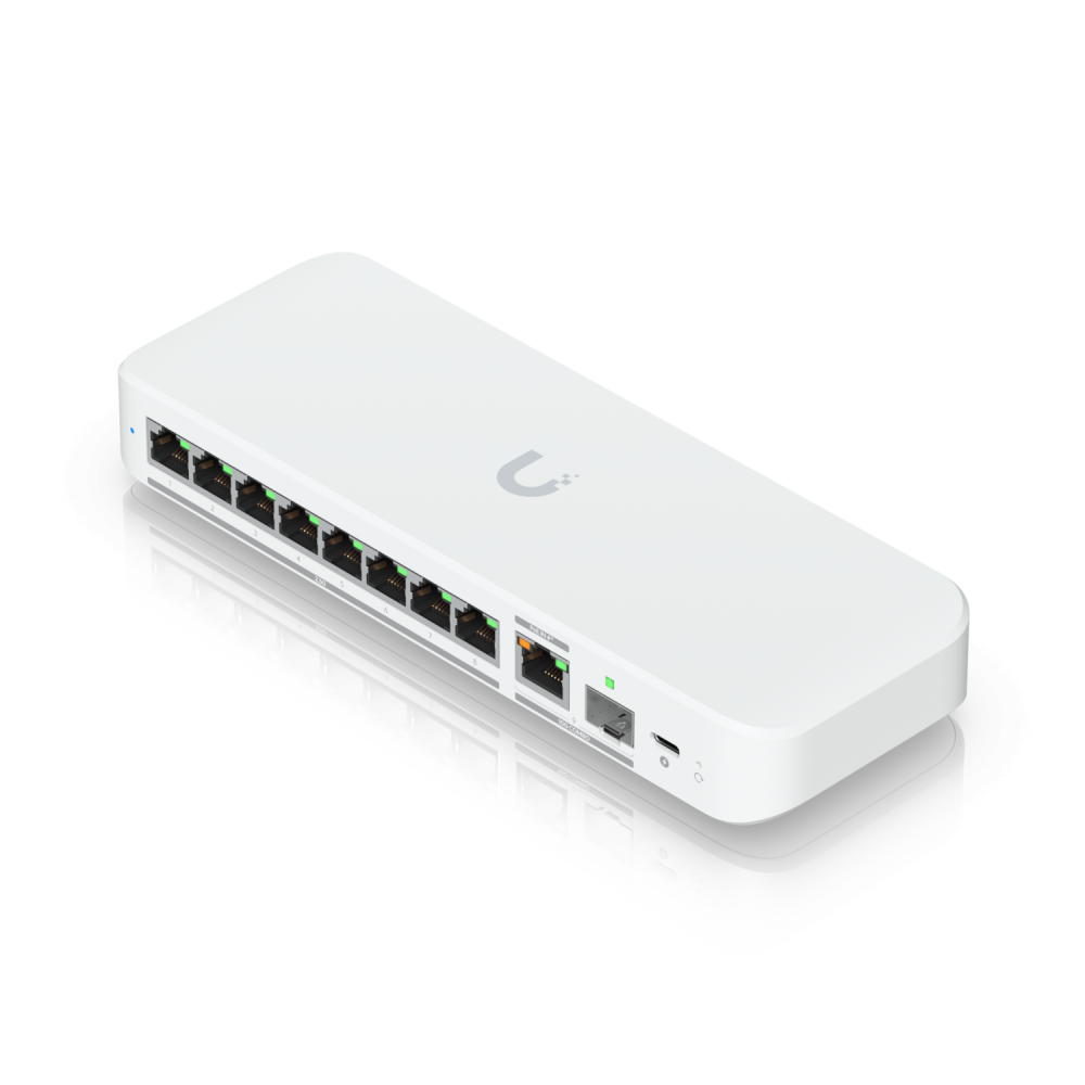 8-портов Gigabit комутатор Ubiquiti UniFi Switch Flex 8 2.5G USW-FLEX-2.5G-8