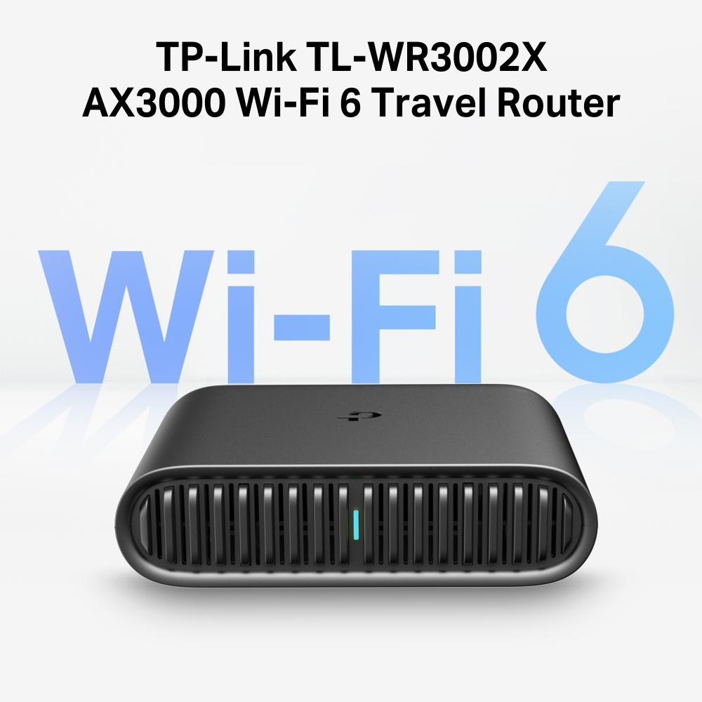 Двубандов Wi-Fi 6 преносим рутер за пътуване TP-Link TL-WR3002X AX3000