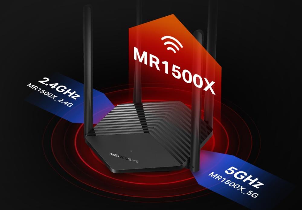 2-лентов Gigabit WiFi 6 рутер Mercusys MR1500X AX1500