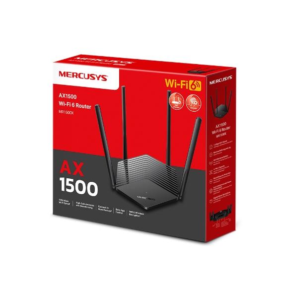 2-лентов Gigabit WiFi 6 рутер Mercusys MR1500X AX1500