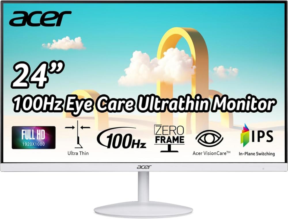 Монитор Acer SA242YEwi 23.8" IPS Wide, LED, ZeroFrame, FHD 1920x1080 UM.QS2EE.E09