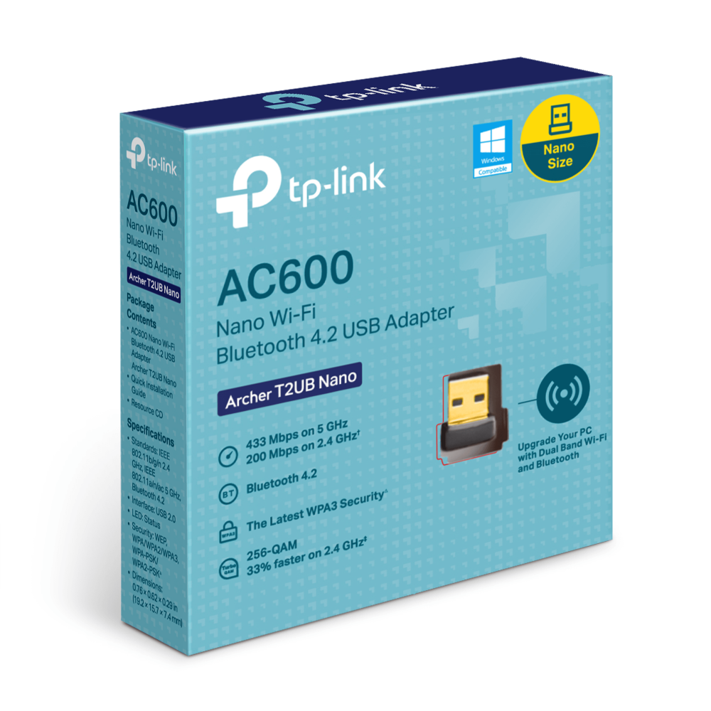 Безжичен USB адаптер TP-LINK Archer T2UB Nano