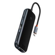 USB хъб Baseus AcmeJoy 8-портов USB-C към 1xHDMI /2xUSB-A 3.0 / 1xUSB-A 2.0 / 1xUSB-C PD&Data /1xRJ45 / 1xSD/TF - сив