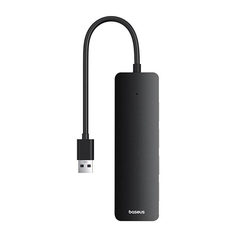 USB хъб Baseus 4 в 1 UltraJoy Lite USB-А към USB 3.0, 15 см B0005280B111-00 - черен