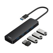 USB хъб Baseus 4 в 1 UltraJoy Lite USB-А към USB 3.0, 15 см B0005280B111-00 - черен