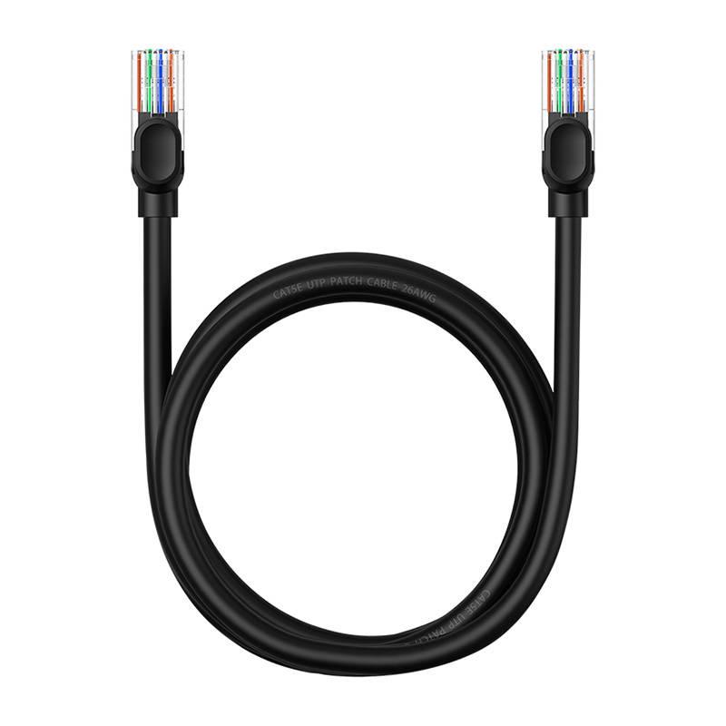 Мрежов кръгъл кабел Baseus RJ45, Cat.5, 1,5 м B00133206111-02 - черен