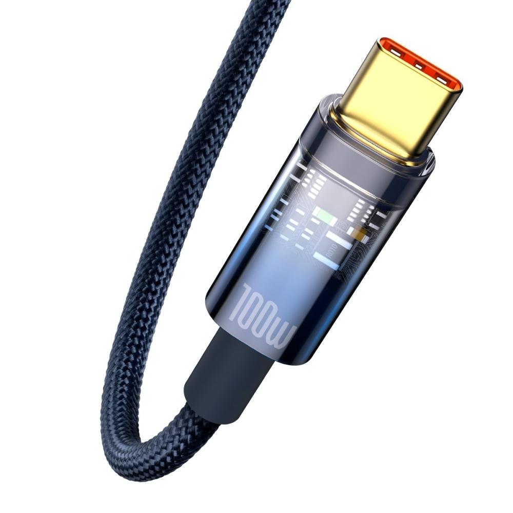 Кабел Baseus CATS000203 USB към USB Type C 100W 1м - син