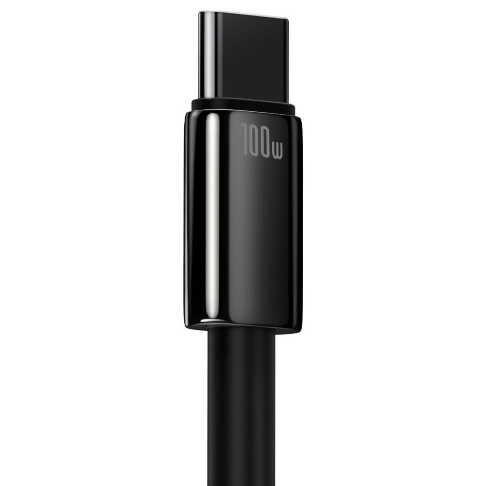 Кабел Baseus Tungsten Gold 100W USB-A към USB-C 1м CAWJ000001 - черен