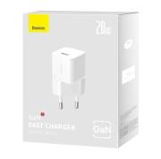 Зарядно устройство Baseus GaN5 20W мини USB-C, 20W CCGN050102 - бяло