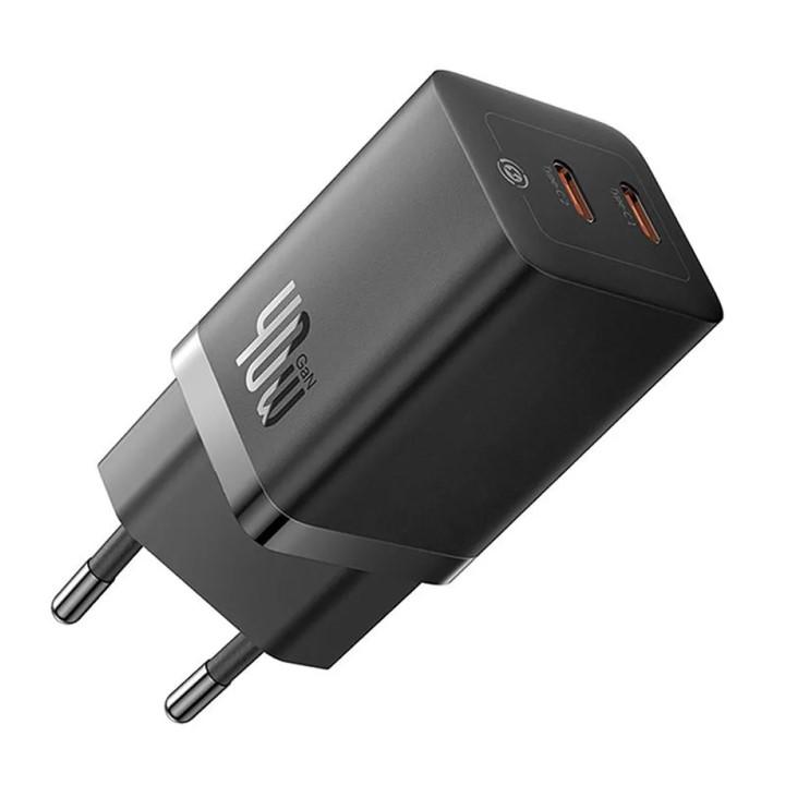 Зарядно устройство Baseus GaN5 Pro 2xUSB-C 40W CCGP180101 - черно