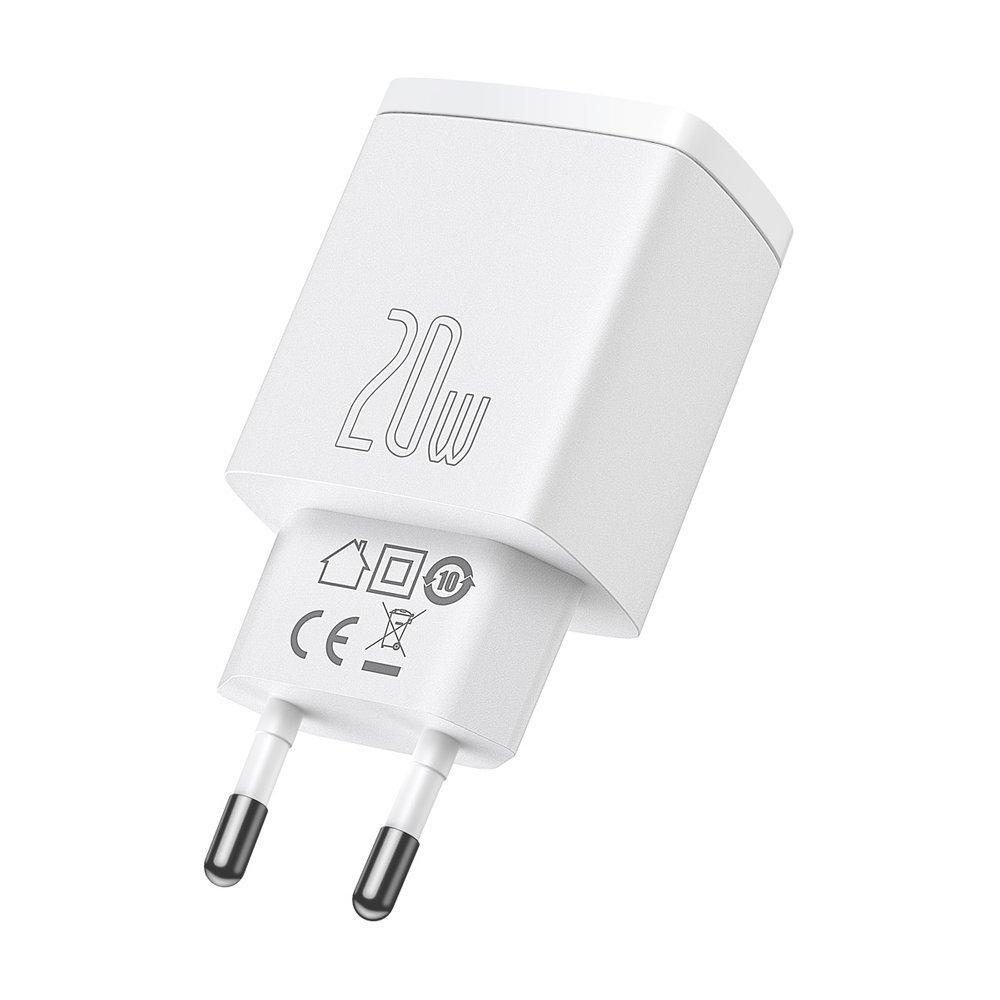 Зарядно устройство Baseus USB към USB Type C 20W 3A Quick Charge 3.0 CCXJ-B02 - бяло