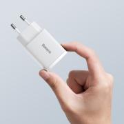 Зарядно устройство Baseus USB към USB Type C 20W 3A Quick Charge 3.0 CCXJ-B02 - бяло