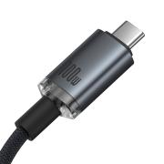 Кабел Baseus Crystal Shine P10318204111-00 USB3.2 USB-C към USB-C Display Cable 100W 1.5м 20Gb - черен