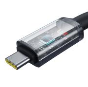 Кабел Baseus Crystal Shine P10318204111-00 USB3.2 USB-C към USB-C Display Cable 100W 1.5м 20Gb - черен
