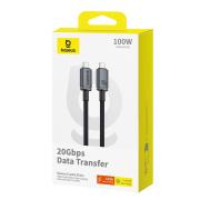 Кабел Baseus Crystal Shine P10318204111-00 USB3.2 USB-C към USB-C Display Cable 100W 1.5м 20Gb - черен